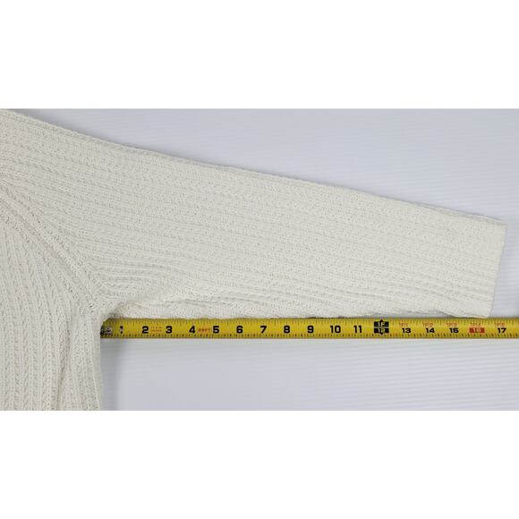 Haven Well Within‎ Womens XL White Heavy Cable-Knit Cardigan Sweater Cottage - Picture 12 of 12